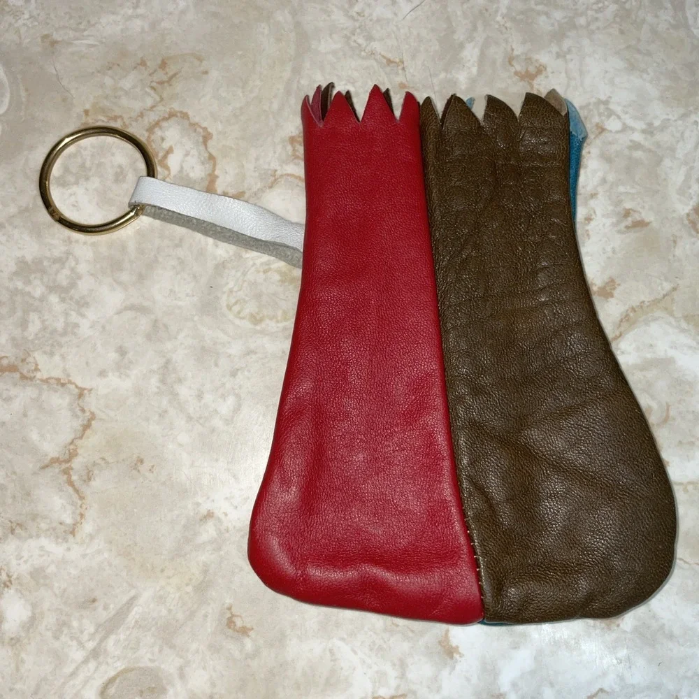 Leather Pouch Larp Sca Pagan with Keychain Great Coins,‎ Jewelry, Dice